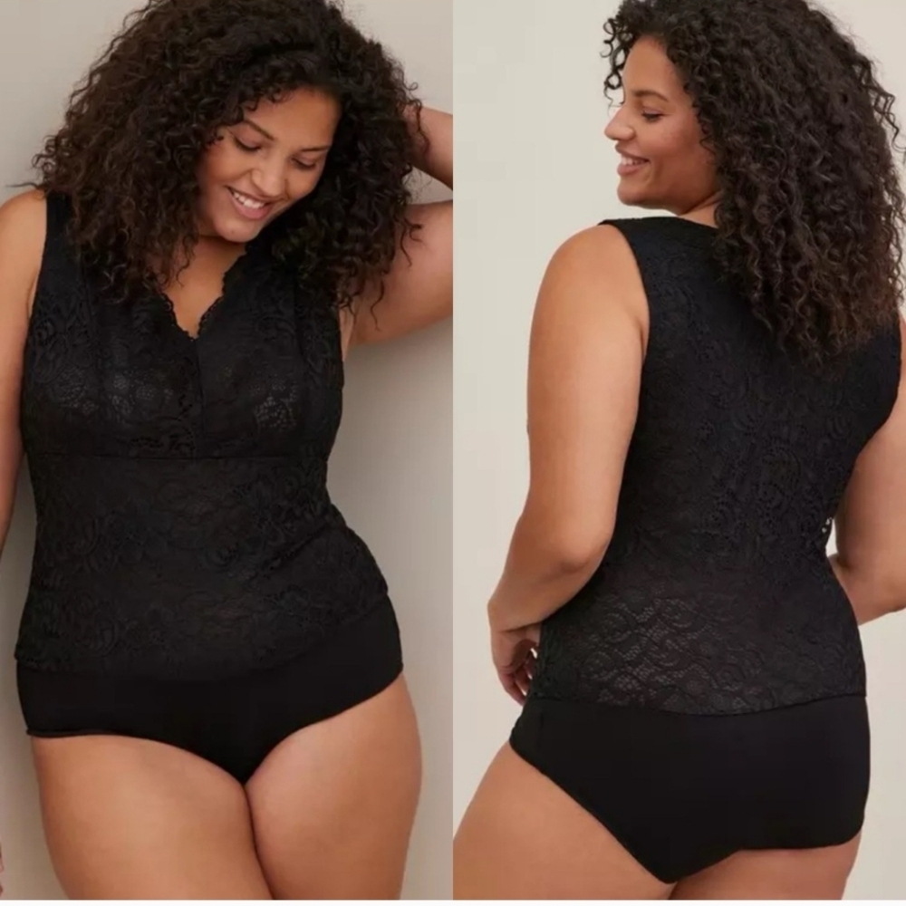 Torrid Black Lace Bodysuit Plus Size 2 Or 22